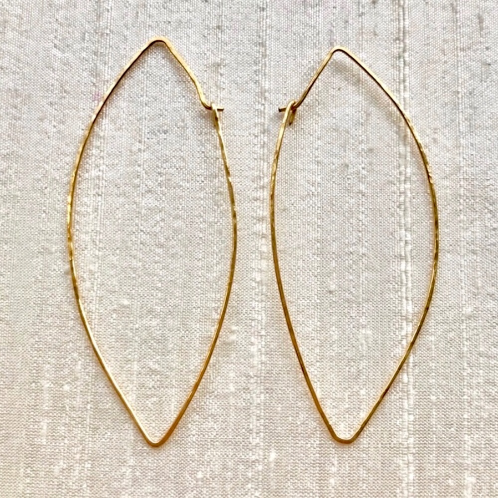 ✨Gold Artisan Made Marquis Earrings✨